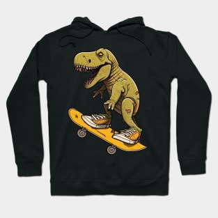 dinosaur skating Trex Hoodie